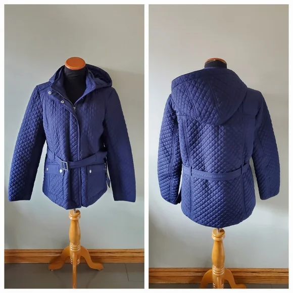 Tommy Hilfiger L Old Money English Cottagecore Equestrian Diamond Quilted Coat - Picture 4 of 11